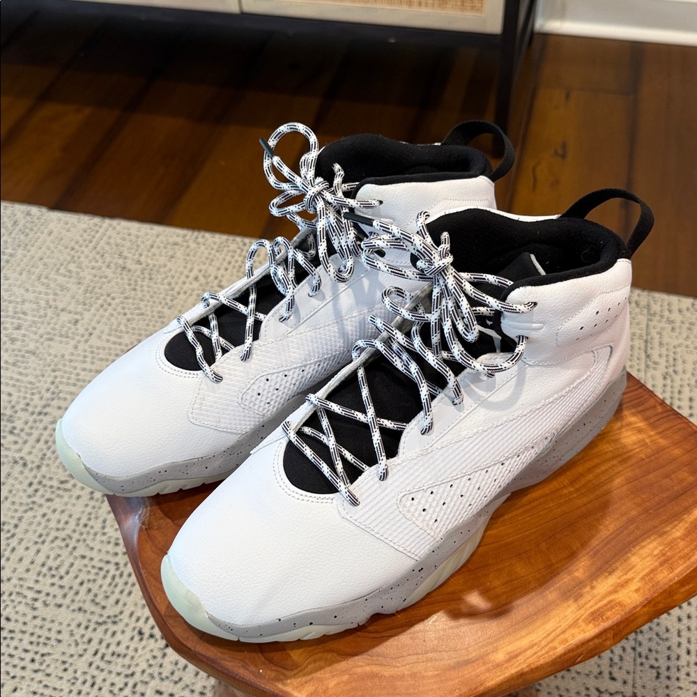 Air Jordan. Men's White and Black Jordan Sneakers